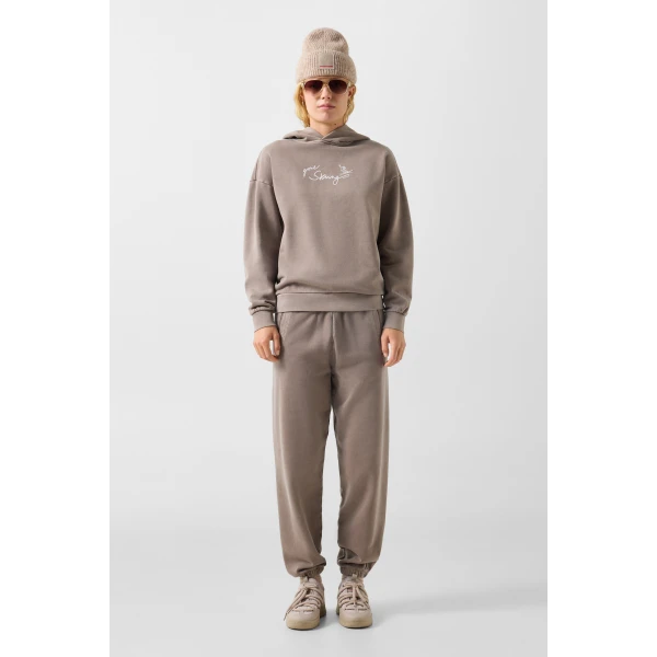 Bogner Sibel Cotton Hoodie in Taupe, view 5 | Hoodies | Coveti