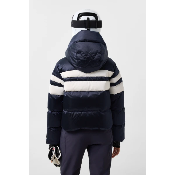 Bogner Silla Down Ski Jacket in Navy and White, view 5 | Jackets | Coveti
