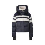 Bogner Silla Down Ski Jacket in Navy and White | Jackets | Coveti