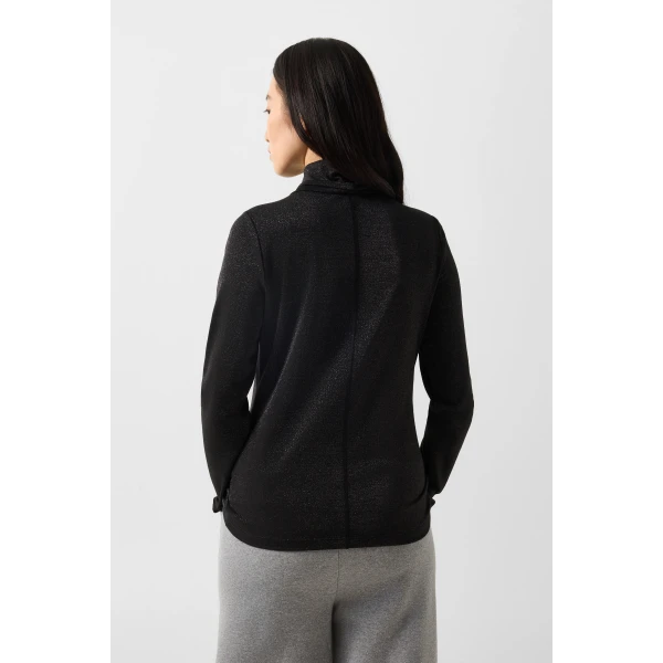 Bogner Silva Long-Sleeved Top in Black, view 4 | Long Sleeve | Coveti