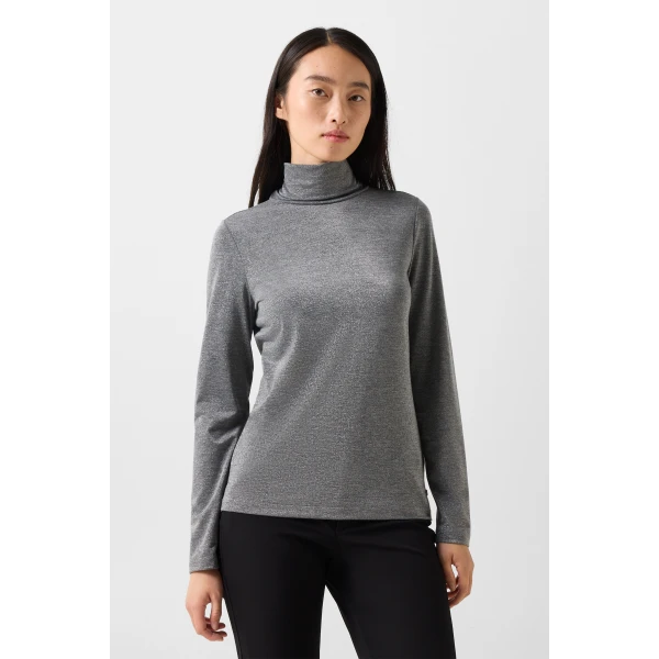 Bogner Silva Long-Sleeved Top in Grey, view 3 | Long Sleeve | Coveti