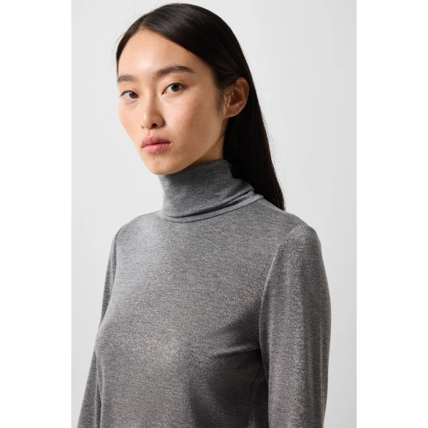 Bogner Silva Long-Sleeved Top in Grey, view 6 | Long Sleeve | Coveti