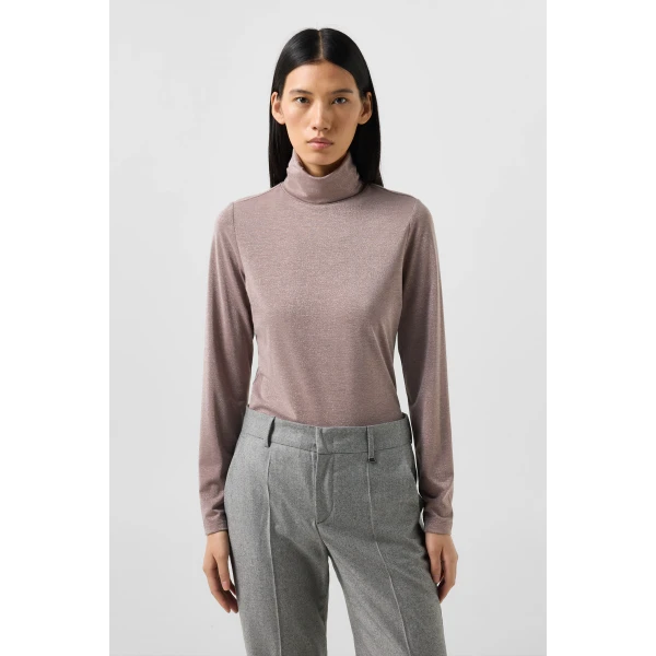 Bogner Silva Long-Sleeved Top in Rose, view 3 | Long Sleeve | Coveti