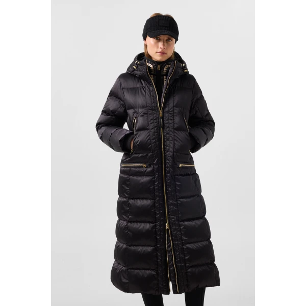 Bogner Suna Down Coat in Black, view 4 | Coats | Coveti