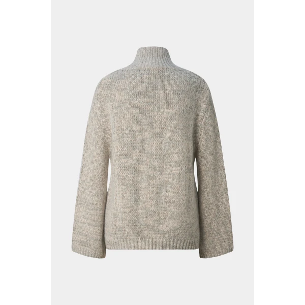 Bogner Svoni Alpaca-Blend Jumper in Beige and Grey, view 2 | Sweaters | Coveti