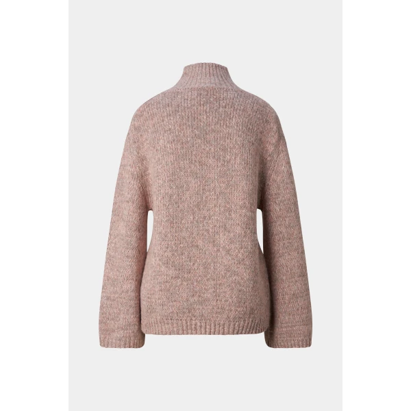 Bogner Svoni Alpaca-Blend Jumper in Rose and Grey, view 2 | Sweaters | Coveti