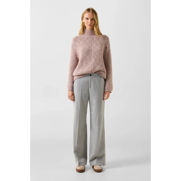 Bogner Svoni Alpaca-Blend Jumper in Rose and Grey, view 5 | Sweaters | Coveti