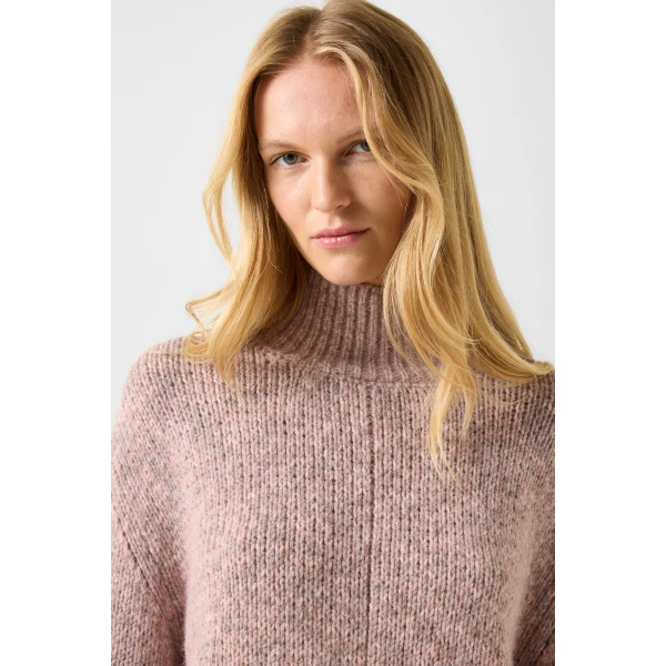 Bogner Svoni Alpaca-Blend Jumper in Rose and Grey, view 6 | Sweaters | Coveti