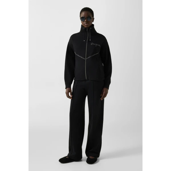 Bogner Tamara Jersey Jacket in Black, view 5 | Hoodies | Coveti