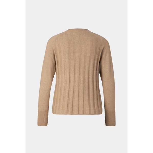 Bogner Tanja Virgin Wool and Cashmere Cardigan in Camel, view 2 | Cardigan | Coveti