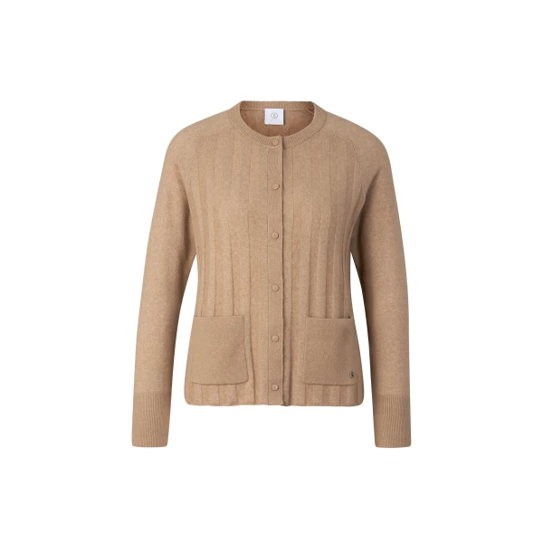 Bogner Tanja Virgin Wool and Cashmere Cardigan in Camel | Cardigan | Coveti