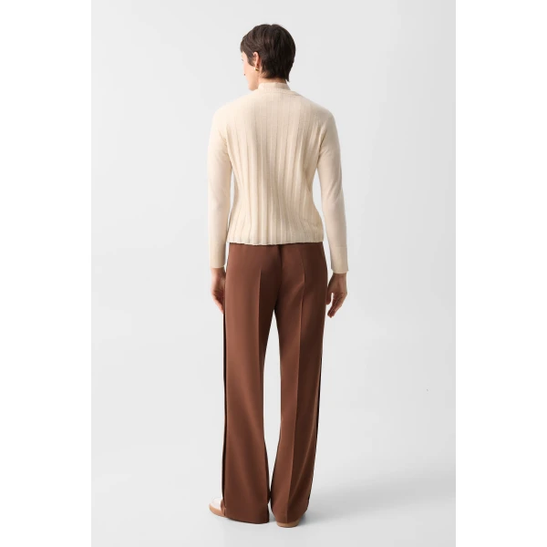 Bogner Tanja Virgin Wool and Cashmere Cardigan in Cream, view 4 | Cardigan | Coveti