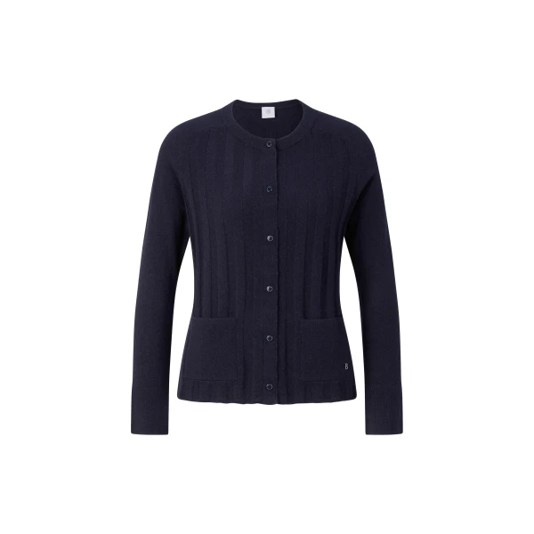 Bogner Tanja Virgin Wool and Cashmere Cardigan in Navy | Cardigan | Coveti