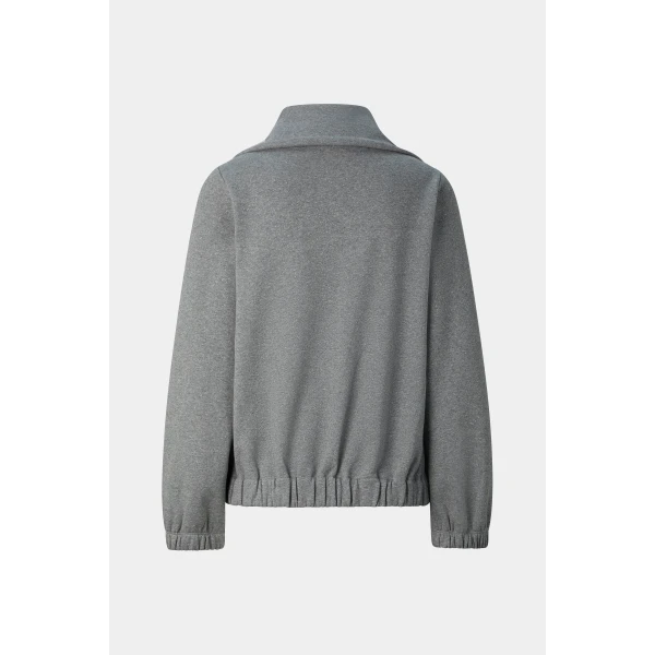 Bogner Tasha Jersey Jacket in Grey, view 2 | Hoodies | Coveti