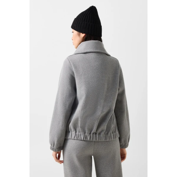 Bogner Tasha Jersey Jacket in Grey, view 4 | Hoodies | Coveti