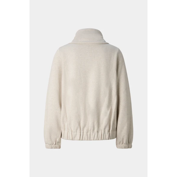 Bogner Tasha Jersey Jacket in Off White, view 2 | Hoodies | Coveti