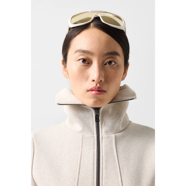 Bogner Tasha Jersey Jacket in Off White, view 6 | Hoodies | Coveti