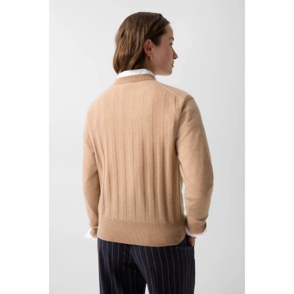 Bogner Tatjana Pure New Wool and Cashmere Jumper in Camel, view 4 | Sweaters | Coveti