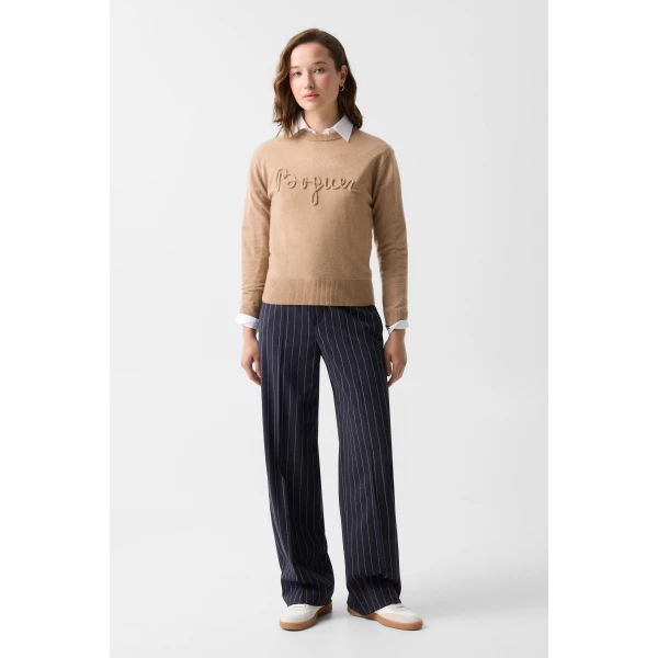 Bogner Tatjana Pure New Wool and Cashmere Jumper in Camel, view 5 | Sweaters | Coveti
