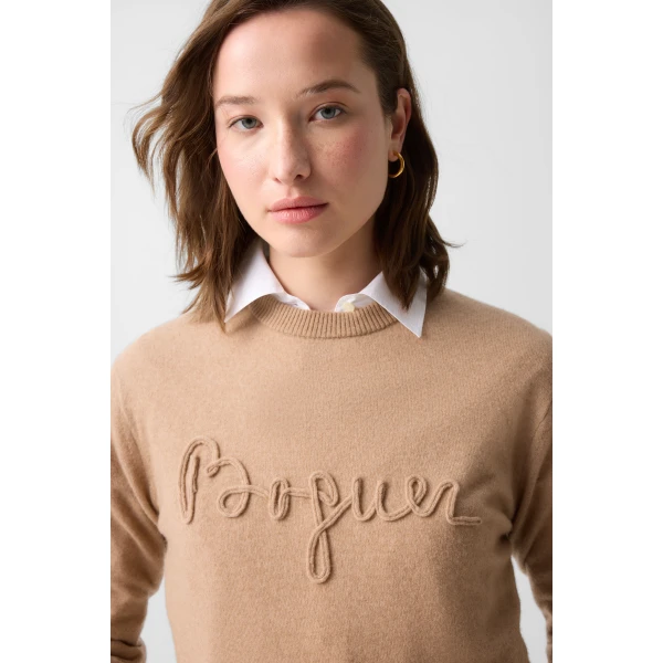 Bogner Tatjana Pure New Wool and Cashmere Jumper in Camel, view 6 | Sweaters | Coveti