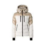 Bogner Tavie Ski Jacket in Beige and Off White | Jackets | Coveti
