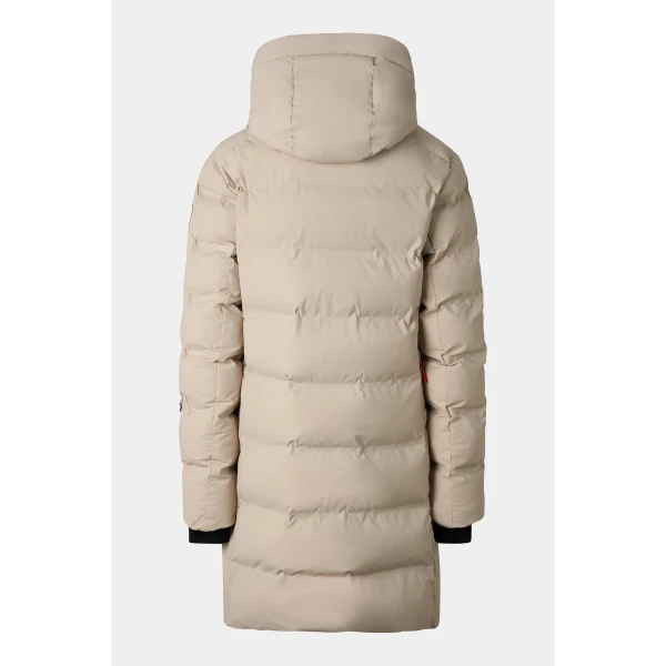 Bogner Tec-Aen Quilted Coat in Beige, view 3 | Coats | Coveti