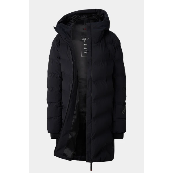 Bogner Tec-Aen Quilted Coat in Black, view 2 | Coats | Coveti