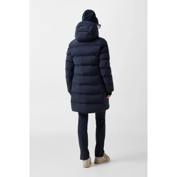 Bogner Tec-Aen Quilted Coat in Navy, view 5 | Coats | Coveti