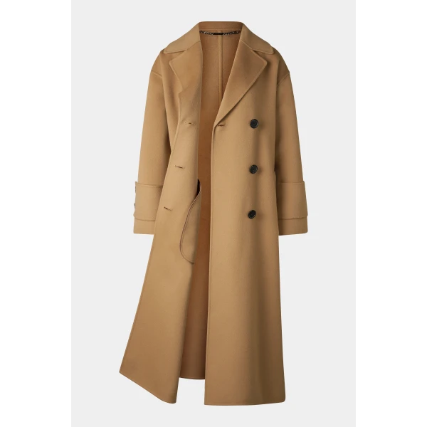 Bogner Terese Double-Faced Wool Coat in Camel, view 2 | Wool Coat | Coveti
