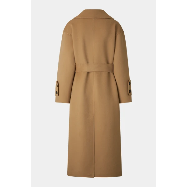 Bogner Terese Double-Faced Wool Coat in Camel, view 3 | Wool Coat | Coveti
