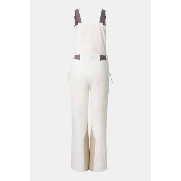 Bogner Tizia Ski Dungarees in Off White and Beige, view 2 | Pants | Coveti