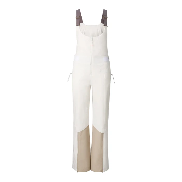 Bogner Tizia Ski Dungarees in Off White and Beige | Pants | Coveti