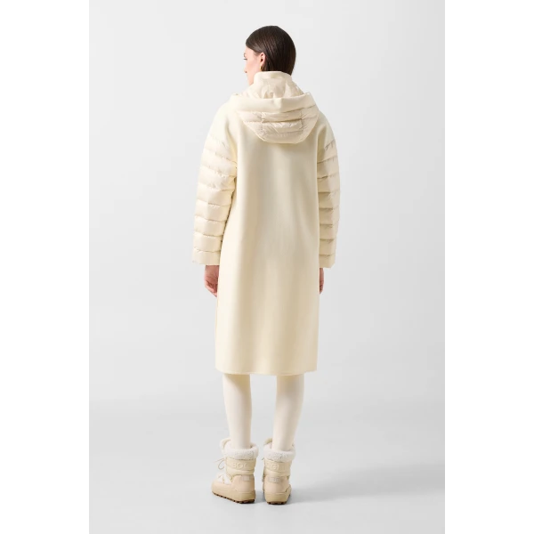 Bogner Trisha Double-Faced Wool Coat in Off White, view 5 | Wool Coat | Coveti