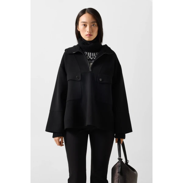 Bogner Trixie Double-Faced Slip-On Jacket in Black, view 3 | Jackets | Coveti