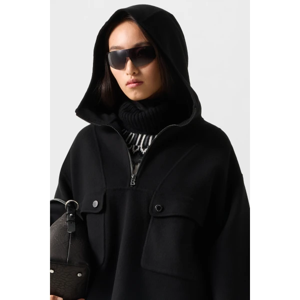 Bogner Trixie Double-Faced Slip-On Jacket in Black, view 6 | Jackets | Coveti