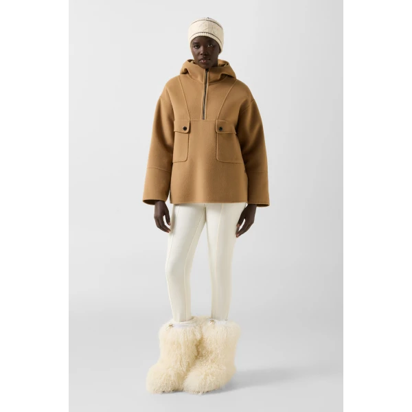 Bogner Trixie Double-Faced Slip-On Jacket in Camel, view 5 | Jackets | Coveti