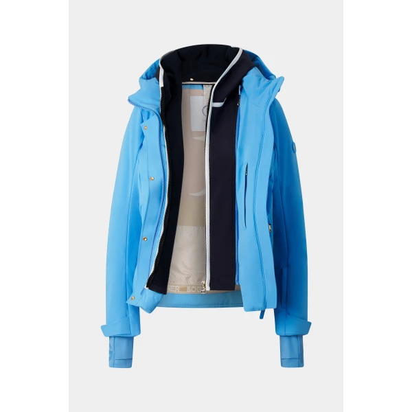 Bogner Tula Ski Jacket in Cyan-Blue, view 2 | Jackets | Coveti