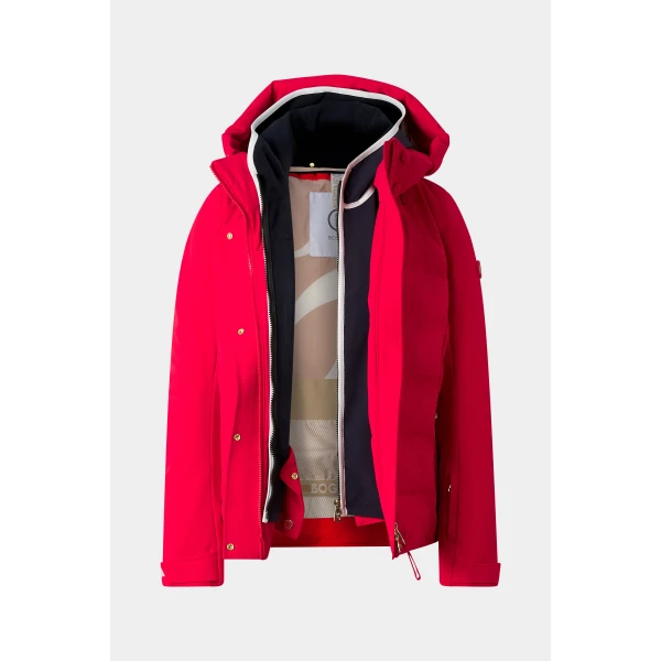 Bogner Tula Ski Jacket in Red, view 2 | Jackets | Coveti