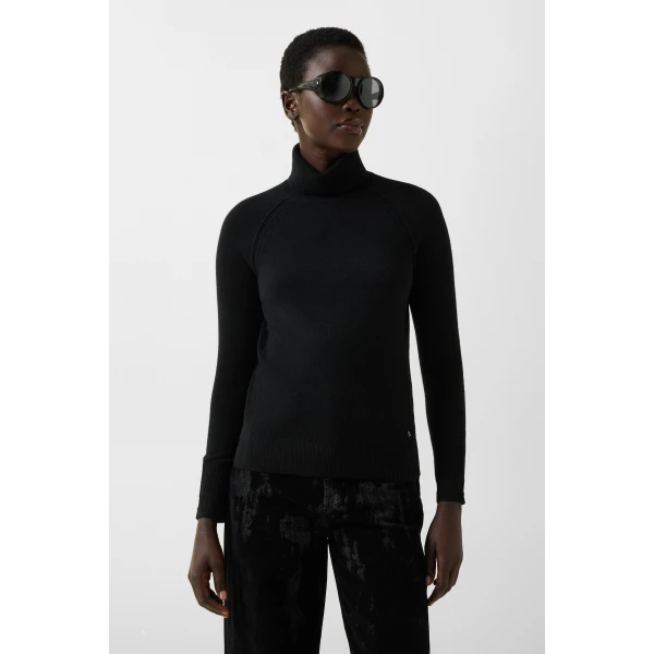 Bogner Vaiana Pure New Wool and Cashmere Jumper in Black, view 3 | Sweaters | Coveti