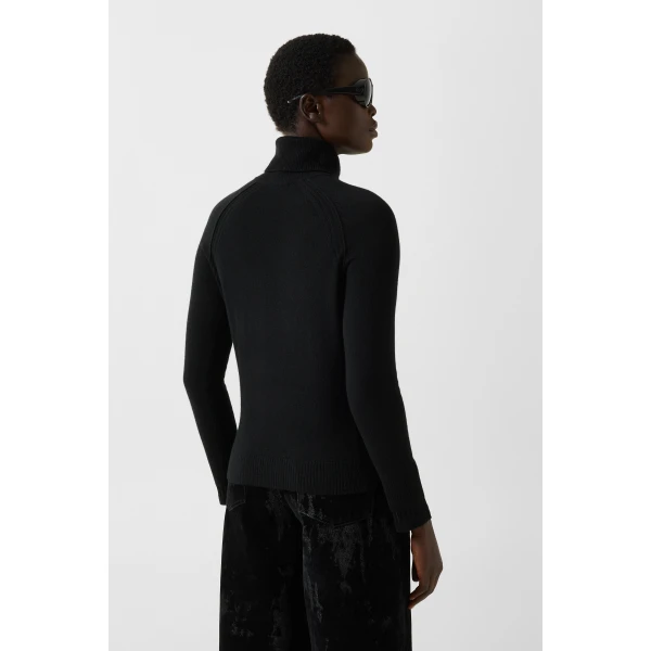 Bogner Vaiana Pure New Wool and Cashmere Jumper in Black, view 4 | Sweaters | Coveti
