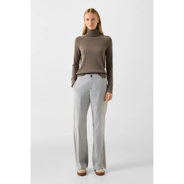 Bogner Vaiana Pure New Wool and Cashmere Jumper in Grey-Brown, view 5 | Sweaters | Coveti
