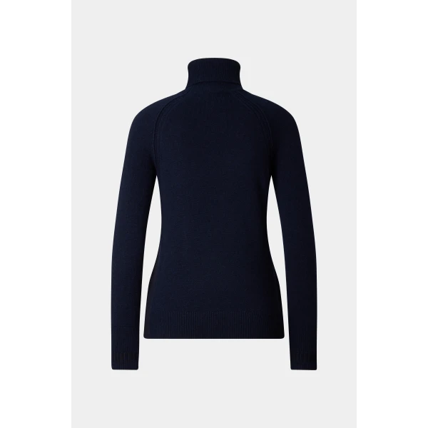 Bogner Vaiana Pure New Wool and Cashmere Jumper in Navy, view 2 | Sweaters | Coveti