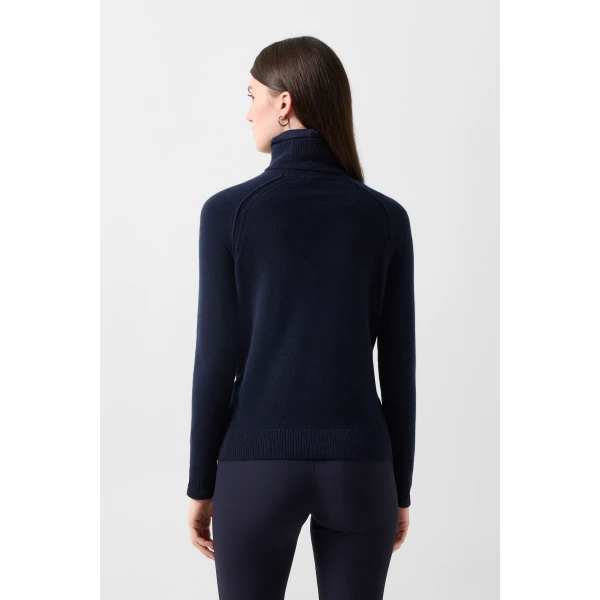 Bogner Vaiana Pure New Wool and Cashmere Jumper in Navy, view 4 | Sweaters | Coveti