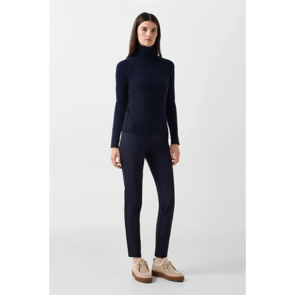Bogner Vaiana Pure New Wool and Cashmere Jumper in Navy, view 5 | Sweaters | Coveti