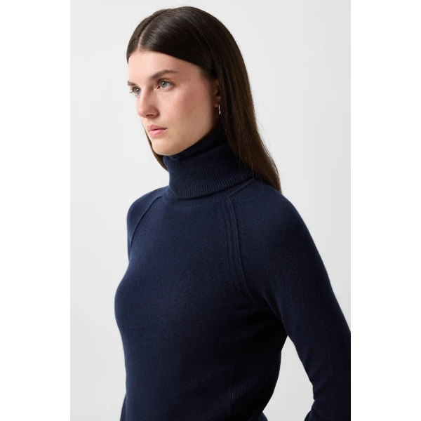 Bogner Vaiana Pure New Wool and Cashmere Jumper in Navy, view 6 | Sweaters | Coveti