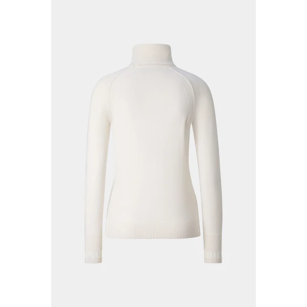 Bogner Vaiana Pure New Wool and Cashmere Jumper in Off White, view 2 | Sweaters | Coveti