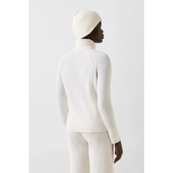 Bogner Vaiana Pure New Wool and Cashmere Jumper in Off White, view 4 | Sweaters | Coveti