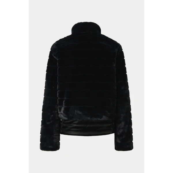 Bogner Valesca Faux Fur Jacket in Black, view 3 | Jackets | Coveti