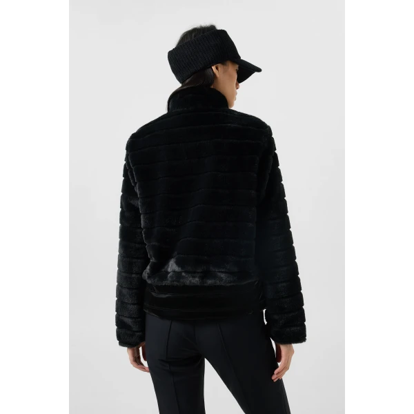 Bogner Valesca Faux Fur Jacket in Black, view 5 | Jackets | Coveti