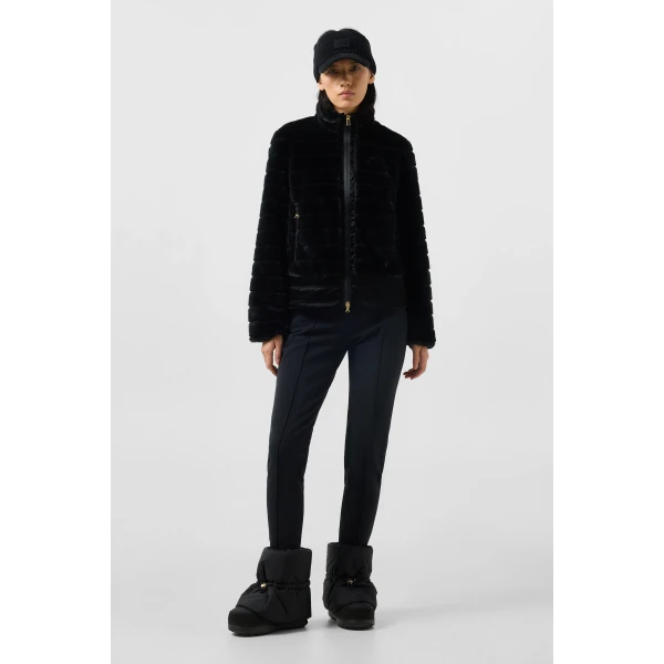Bogner Valesca Faux Fur Jacket in Black, view 6 | Jackets | Coveti